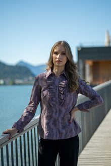 Bluse aus Bedruckte Seide