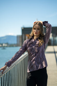 Bluse aus Bedruckte Seide