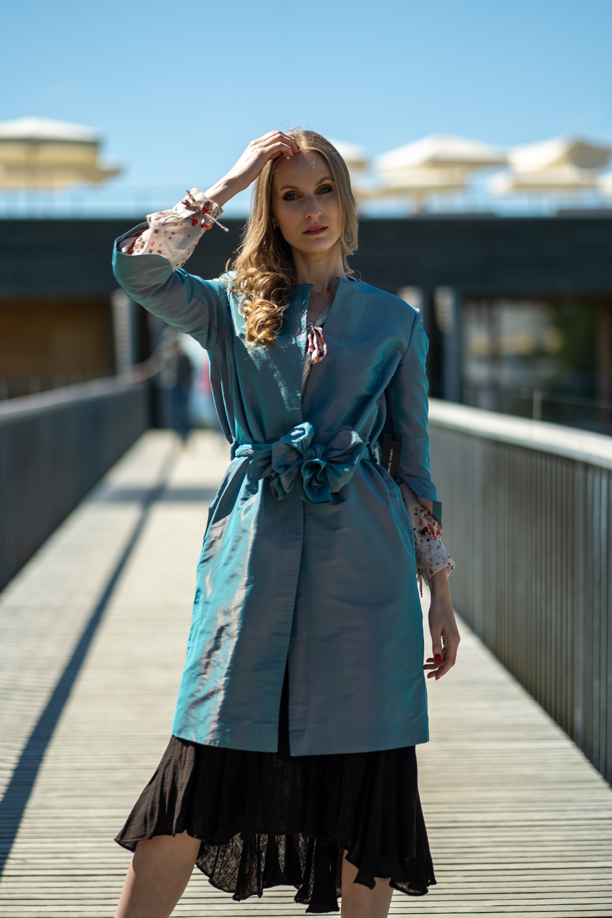 Trenchcoat aus Seidentaft