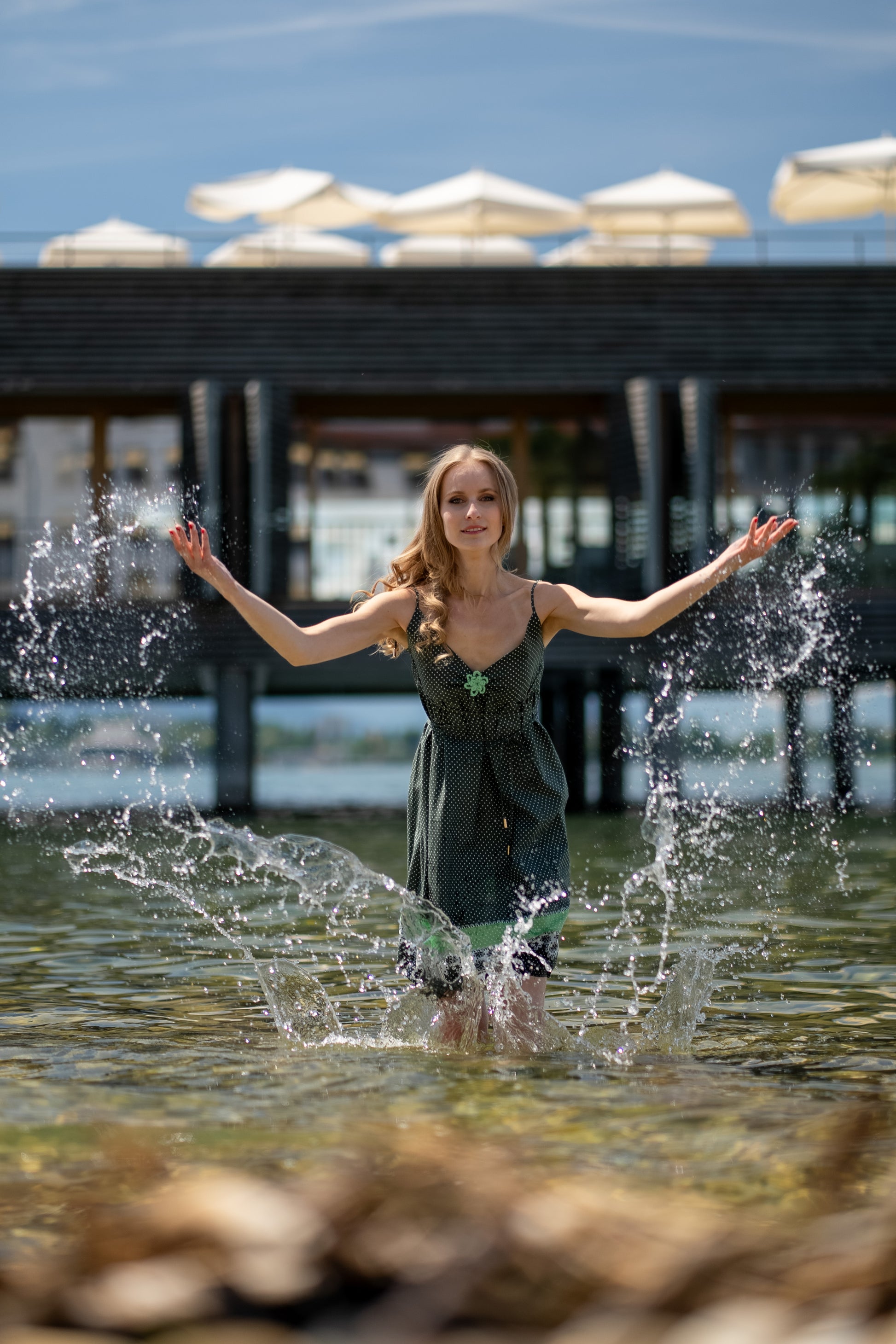 Strand-Kleid aus Baumwolle