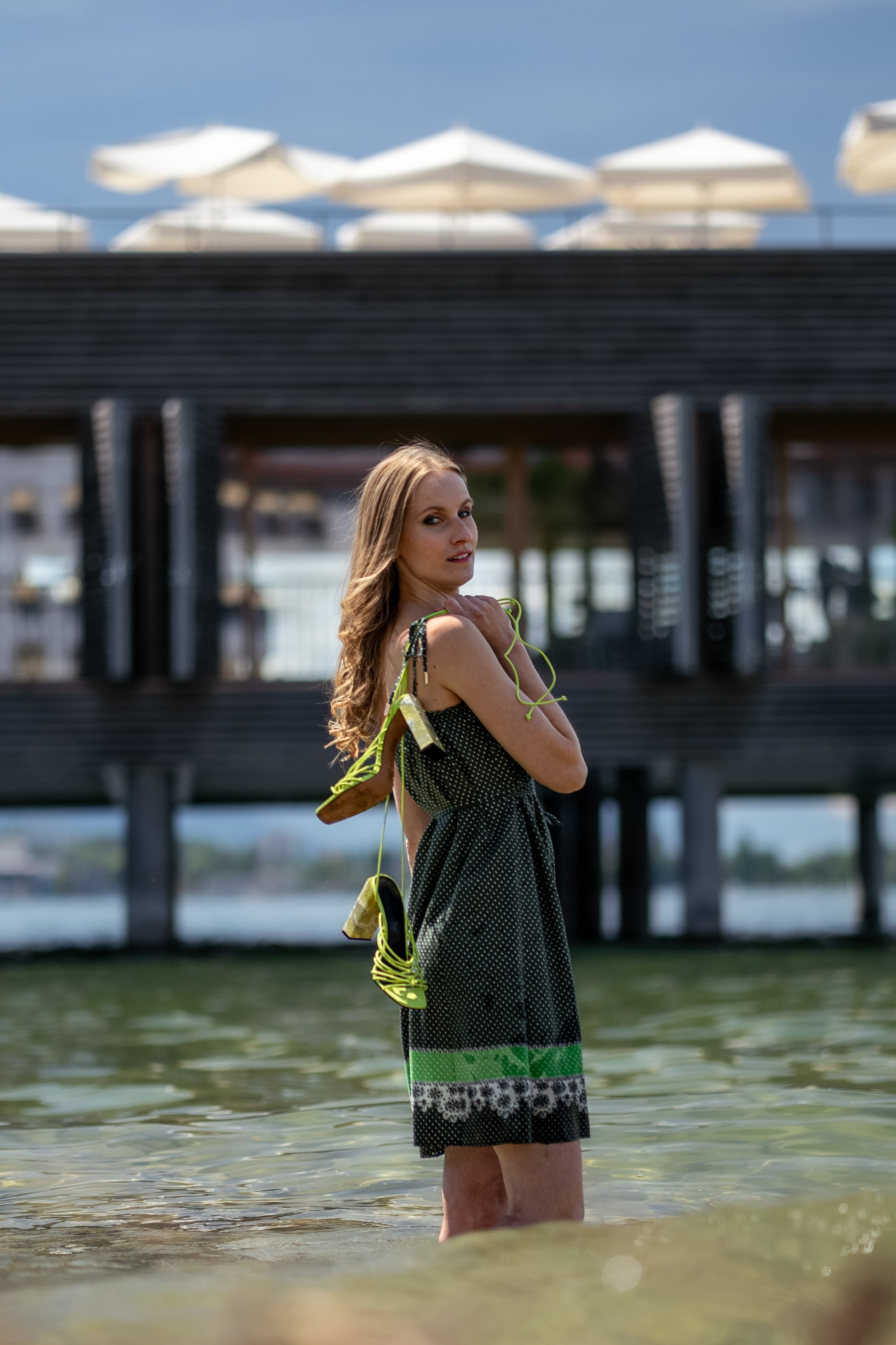 Strand-Kleid aus Baumwolle